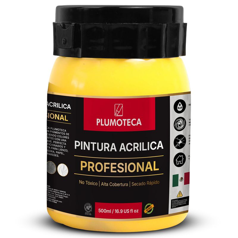 Pintura acrílica Amarillo Medio foto 2
