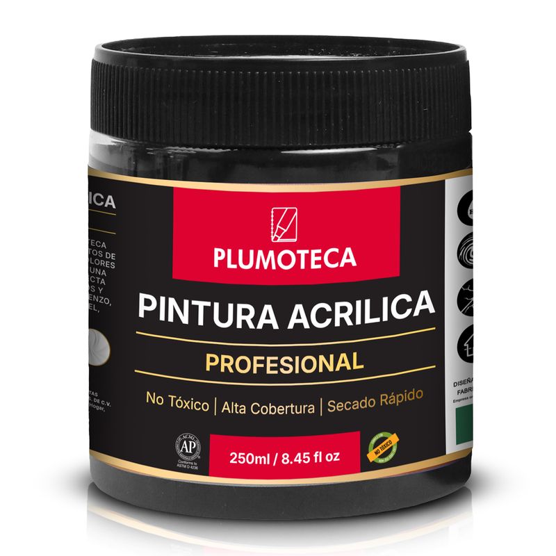 Pintura acrílica Negro PLUMOTECA