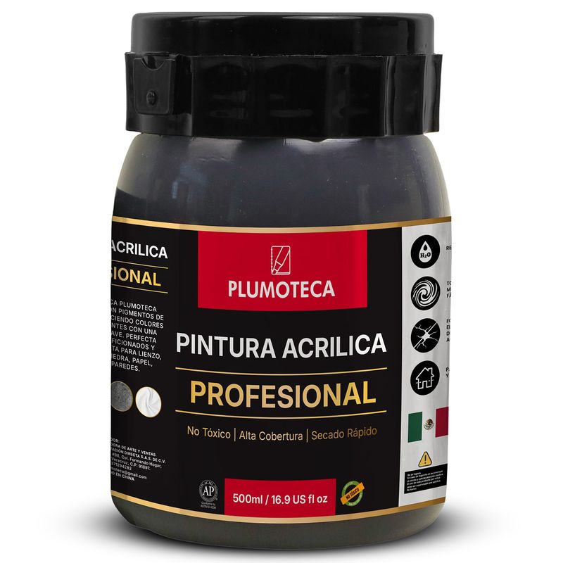 Pintura acrílica Negro foto 2